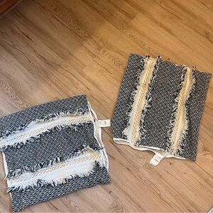 Anthropologie Black & Cream Pillow Cases